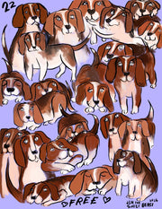 FREE Downloadable Beagle Print, Titled “22 Free”