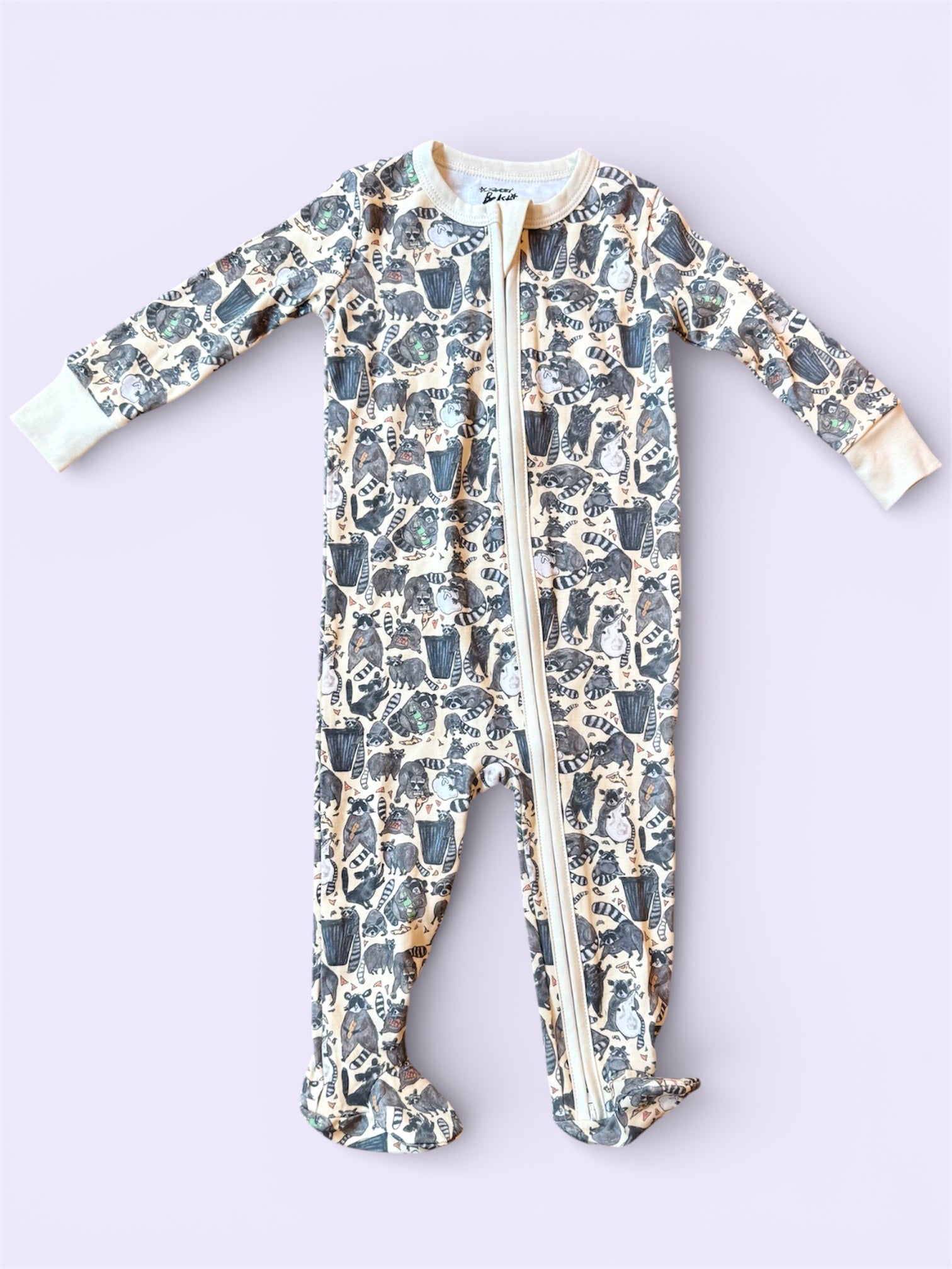 Raccoons Zippered Onesie
