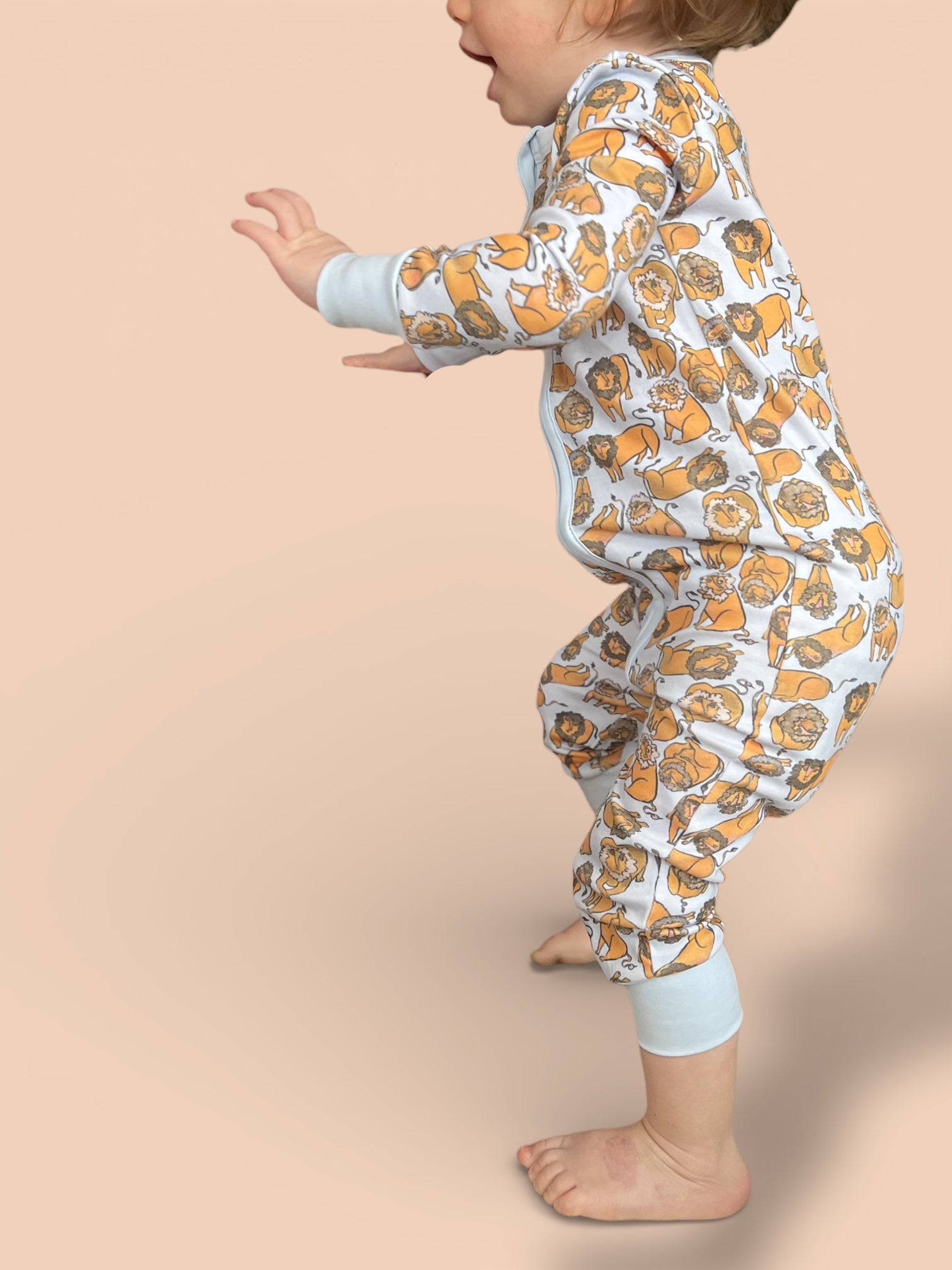Lions Zippered Onesie