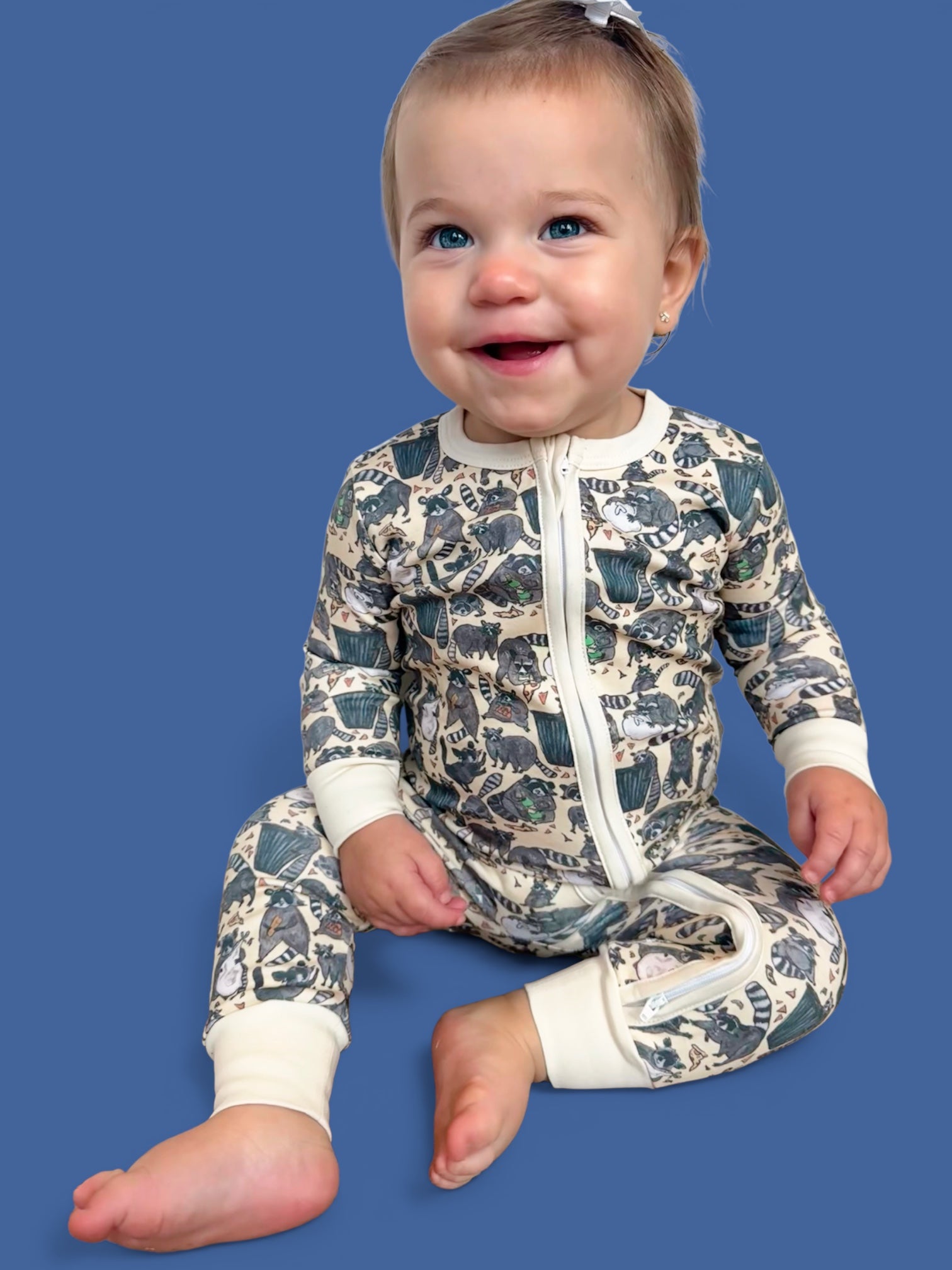 Raccoons Zippered Onesie